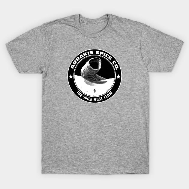 Arrakis Spice Co. (Alt Print) T-Shirt by Miskatonic Designs